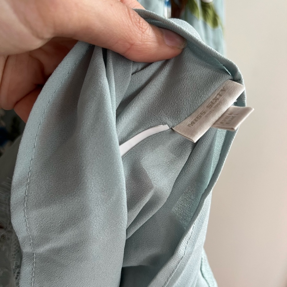 Miss Sixty Blue Bubble Mini Dress Ruffled Tiered Cocktail - Picture 11 of 11